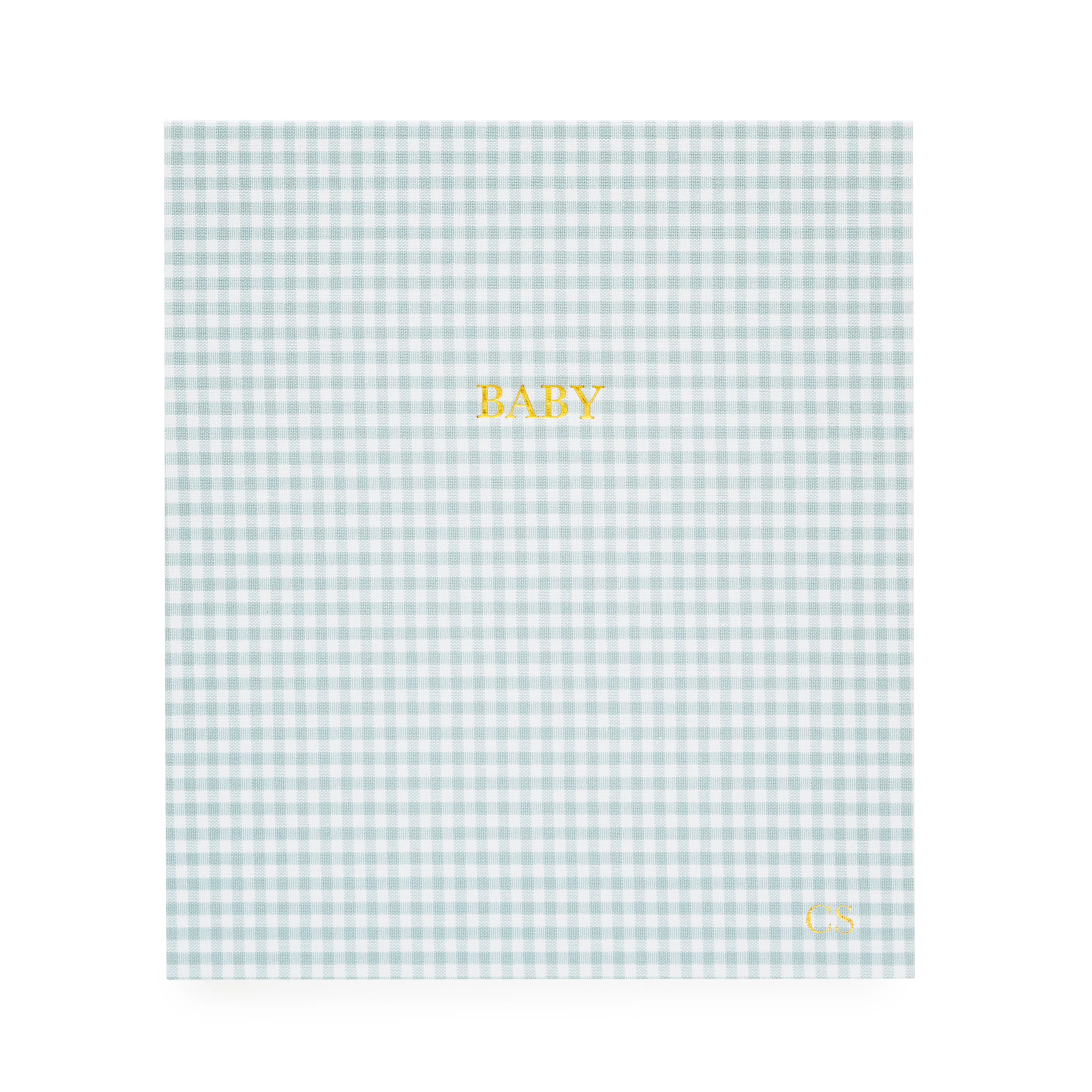 Blue Gingham Sugar Paper x Maisonette Baby Book - Image 3