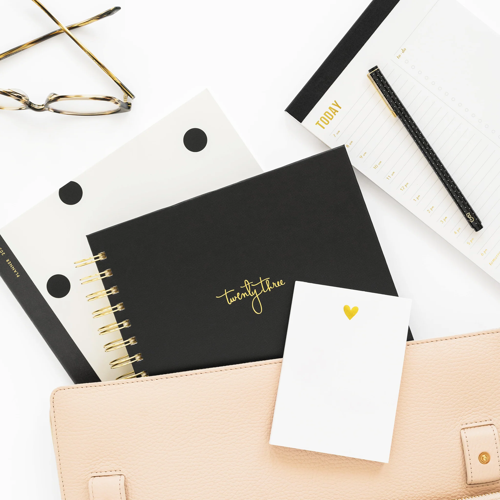 Gold Heart Mini Notepad - Image 3