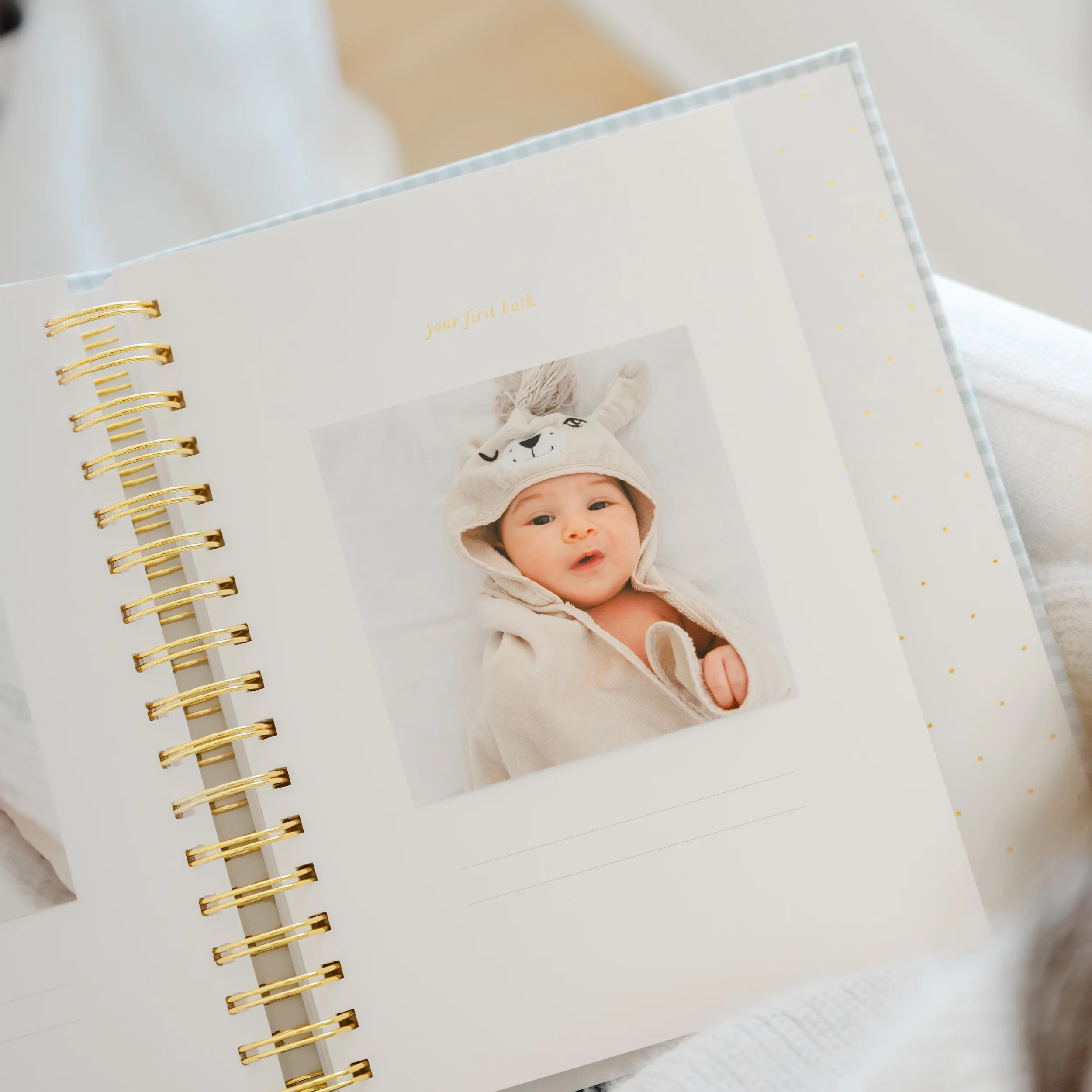 Blue Gingham Sugar Paper x Maisonette Baby Book - Image 12